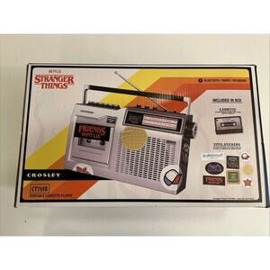 Crosley Stranger Things Cassette Player Recorder Silver CT200B-SI First Release